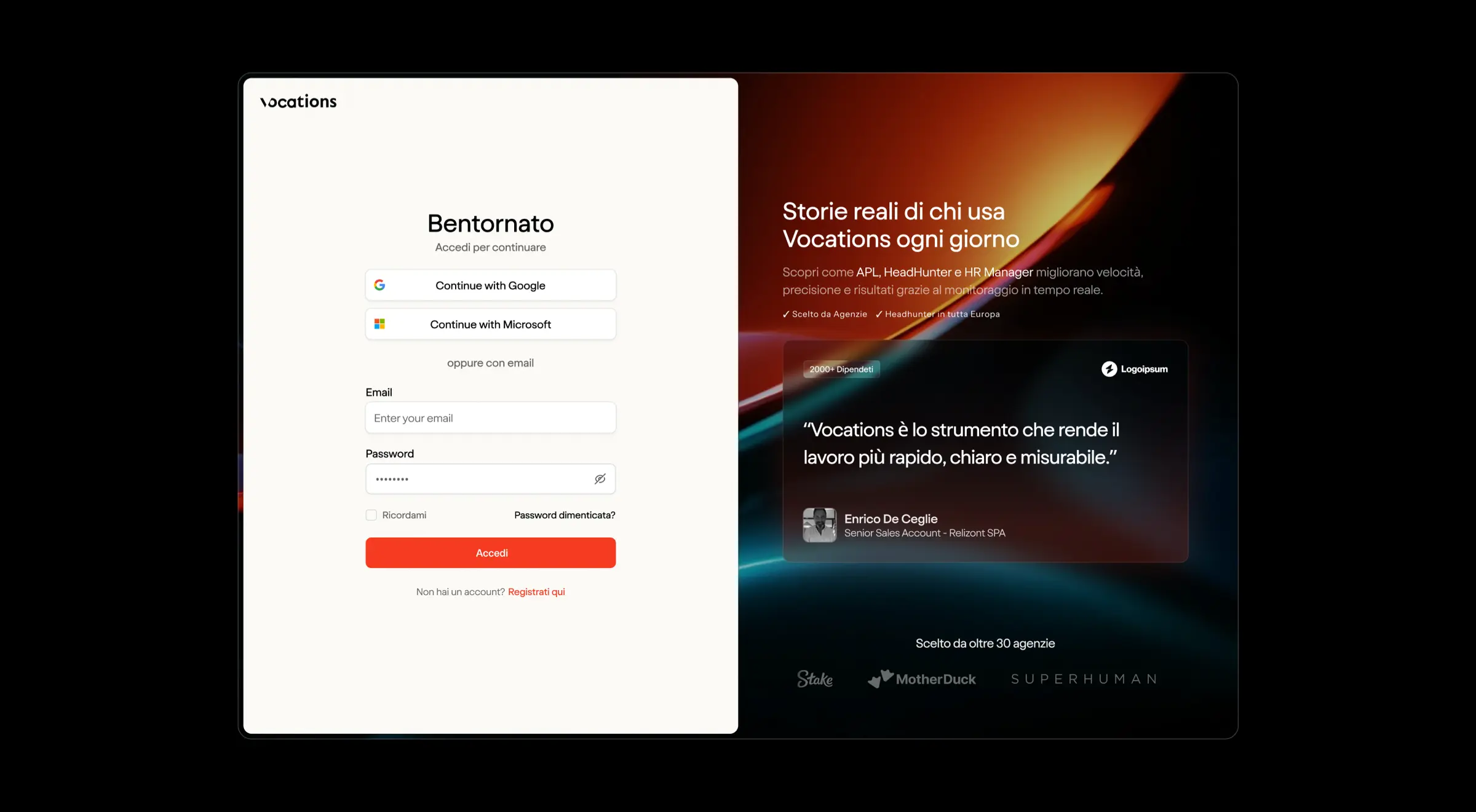 Vocations product website visual design by Milo Zoppini